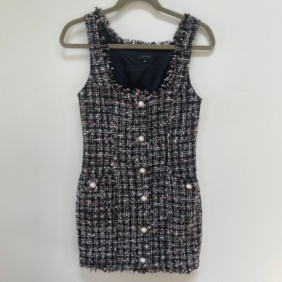 Majorelle Bia Mini Dress, in Candy Shop Pink Tweed, Women's Size XS - Picture 3 of 9